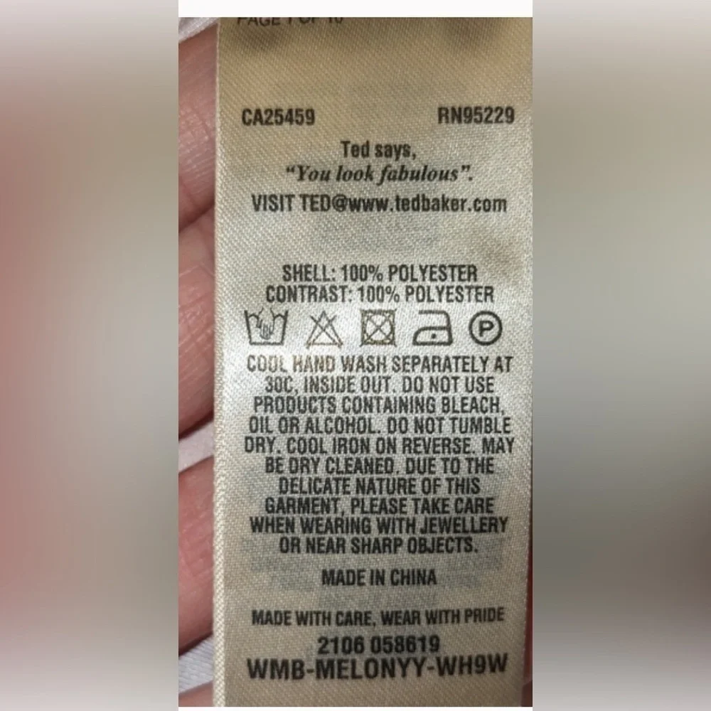 TED BAKER LONDON | Melanie Fantasia Floral Kimono Satin  wrap blouse  | Small - Picture 7 of 9